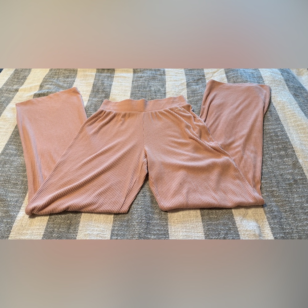 PINK Victoria’s Secret SZ S/P Rose Pink Wide Leg Long Loungewear Sleepwear - Picture 2 of 10